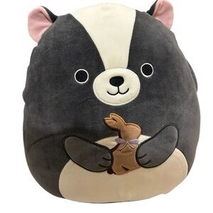 Squishmallows Gray and Cream Plush Skunk Toy
